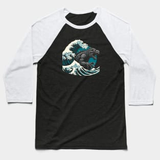 Classic Monster Meets Traditional Art-Iconic Sea Monster Graphic Tee Baseball T-Shirt